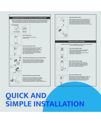Water Softening Aluminum Shower Filter, 8-Stage Filtration System &amp;#x2013; Shower Filter