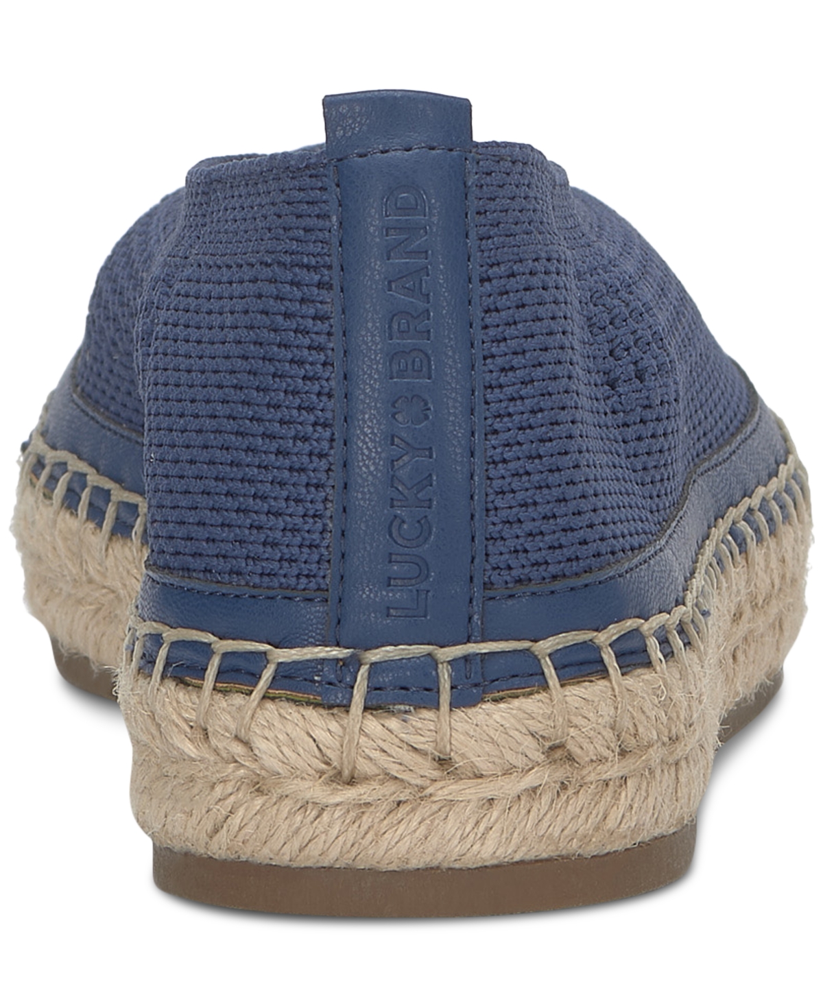 Shop Lucky Brand Women's Orena Knit Espadrille Flats In Dark Chambrary Knit