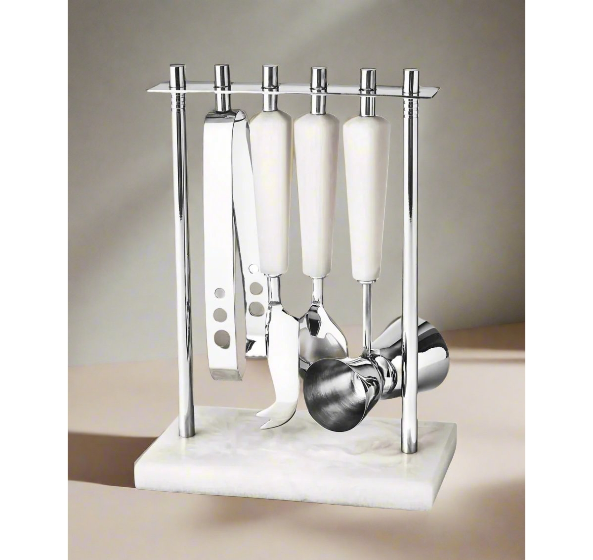 Godinger Azure Bar Tool, Set Of 4 In White