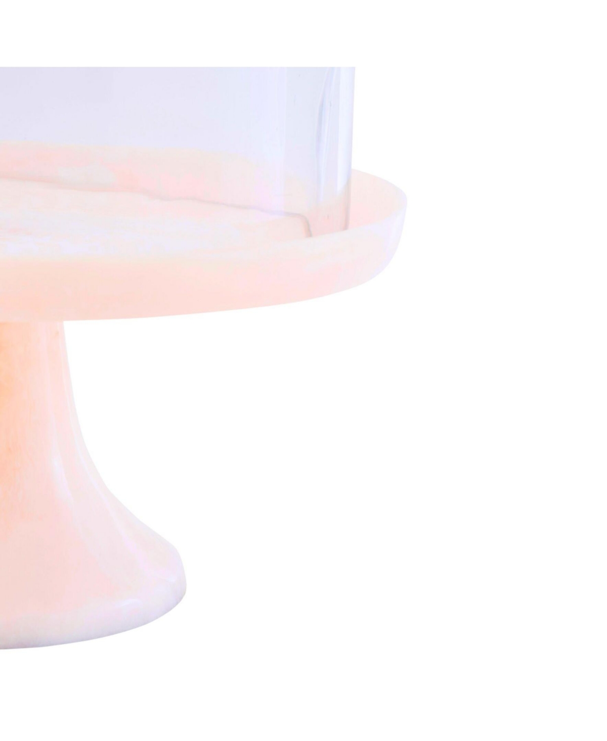 Godinger Lucente Resin Cake Stand And Dome In Pink