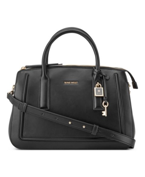 Женская сумка Nine West Tenely Medium Satchel, цвет: Чёрный