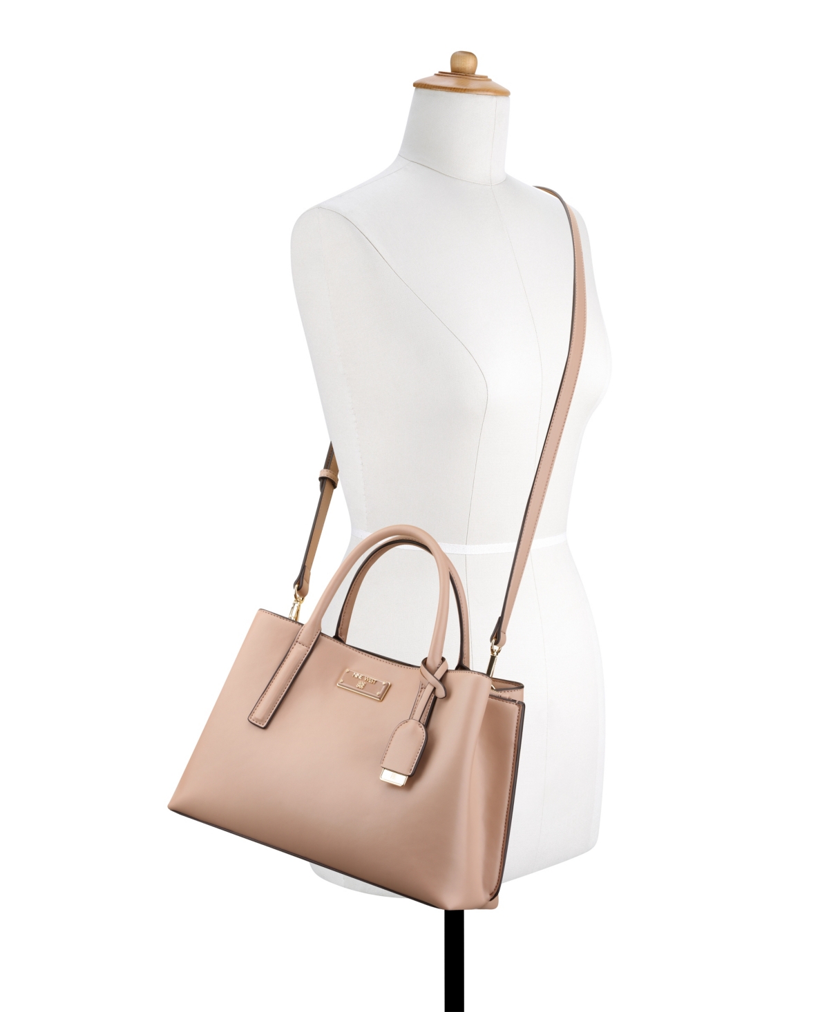 NINE WEST LEONEL 3 COMP SATCHEL BAG 