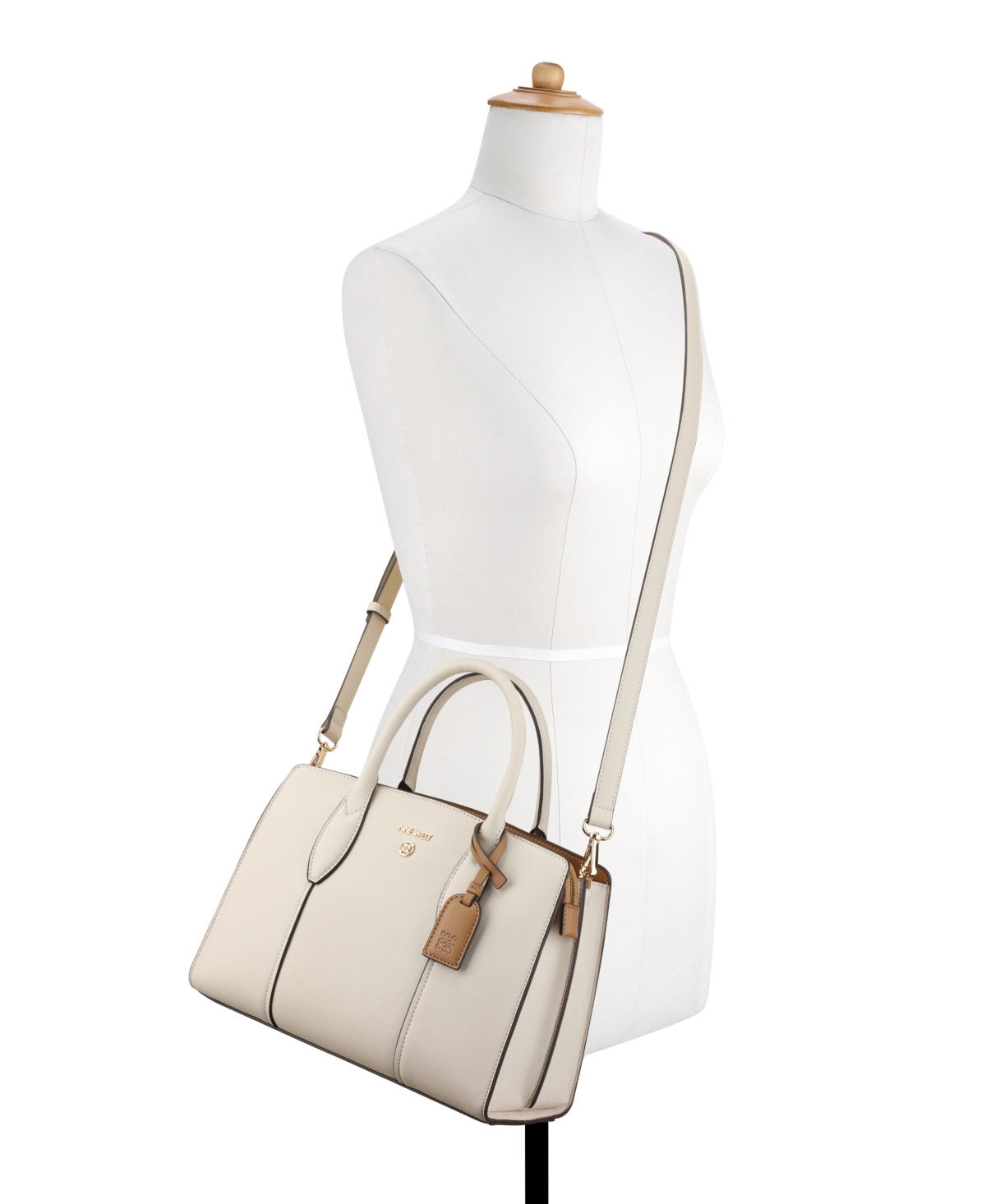 Nine West Grady Small Satchel Bag In Milk