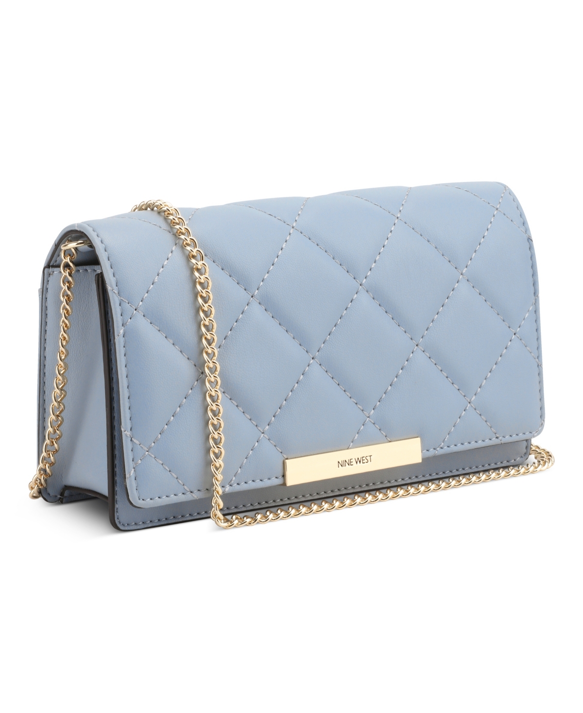 Shop Nine West Mirabella Chain Phone Case Crossbody Bag In Bluestone