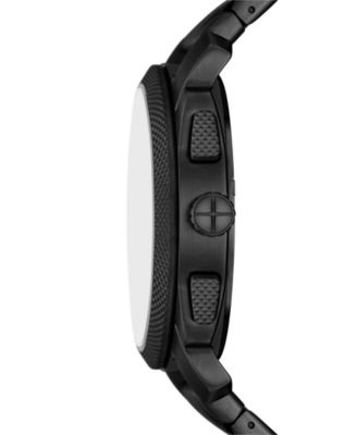 Men's Machine Chronograph Black Stainless-Steel Watch, 44mm