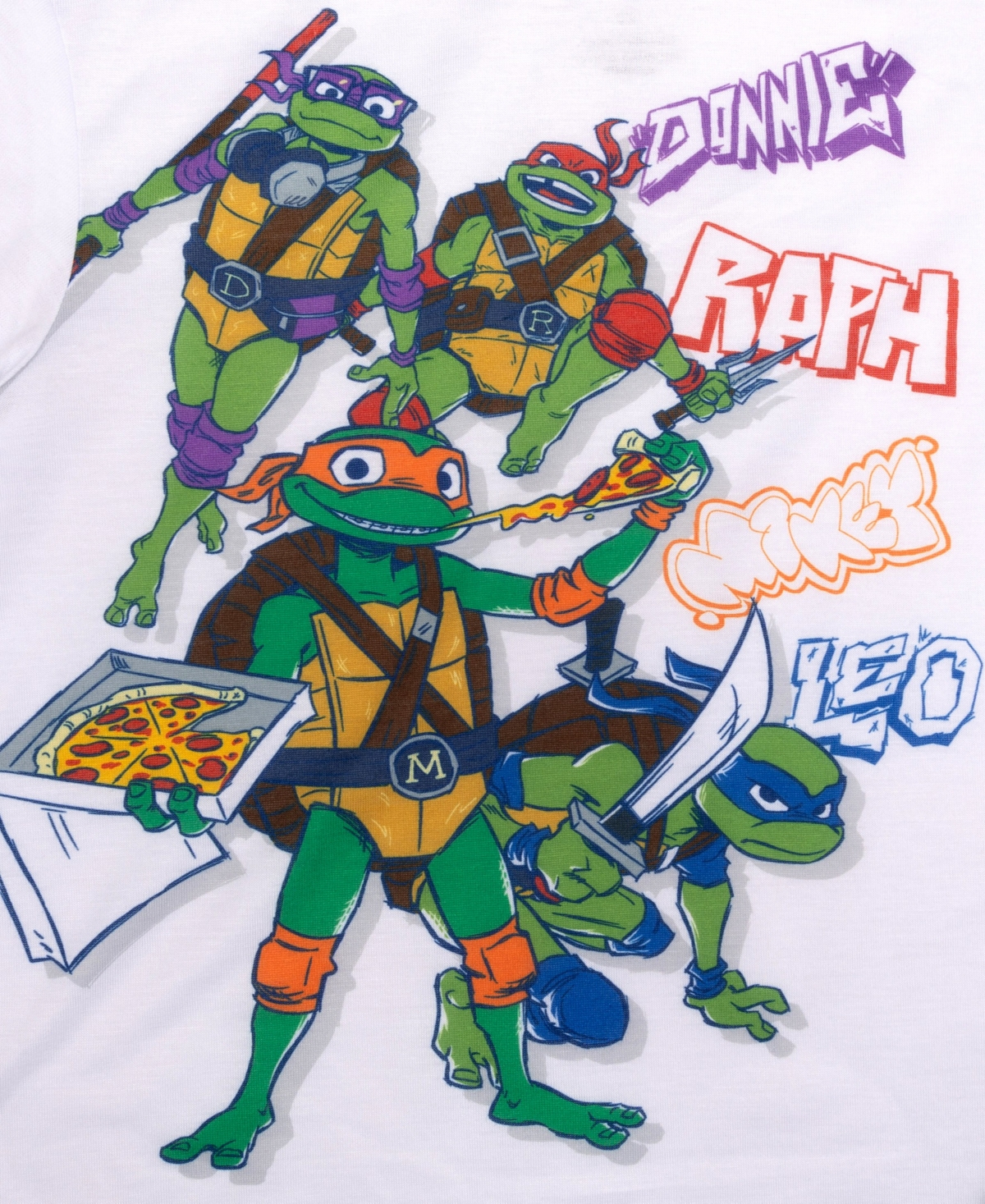 Ninja Turtles Little And Big Boys Short Sleeve Tee And Open Leg Pant, 2-piece Pajama Set In Assorted