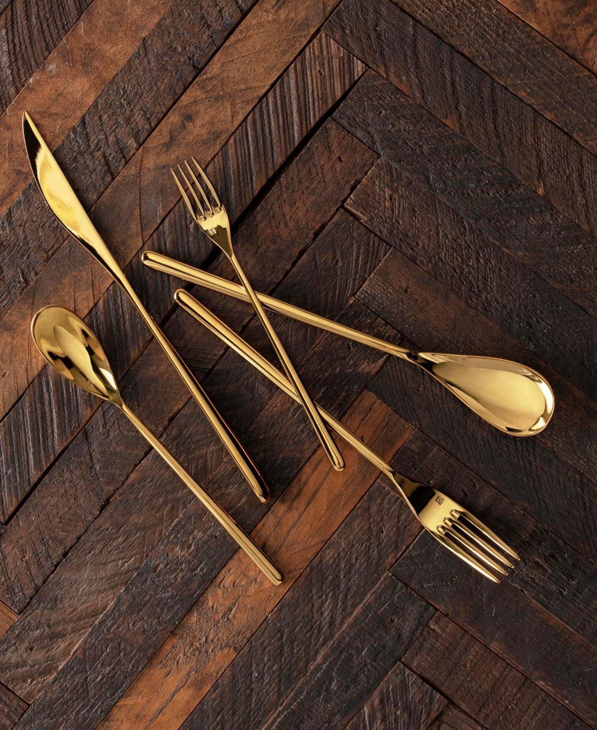 Fortessa Dragonfly 5-piece Flatware Set In Gold