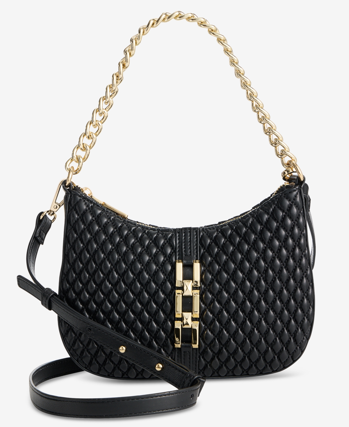 Inc International Concepts Quynn Small Quilted Crossbody, Exclusively At Macy's In Black