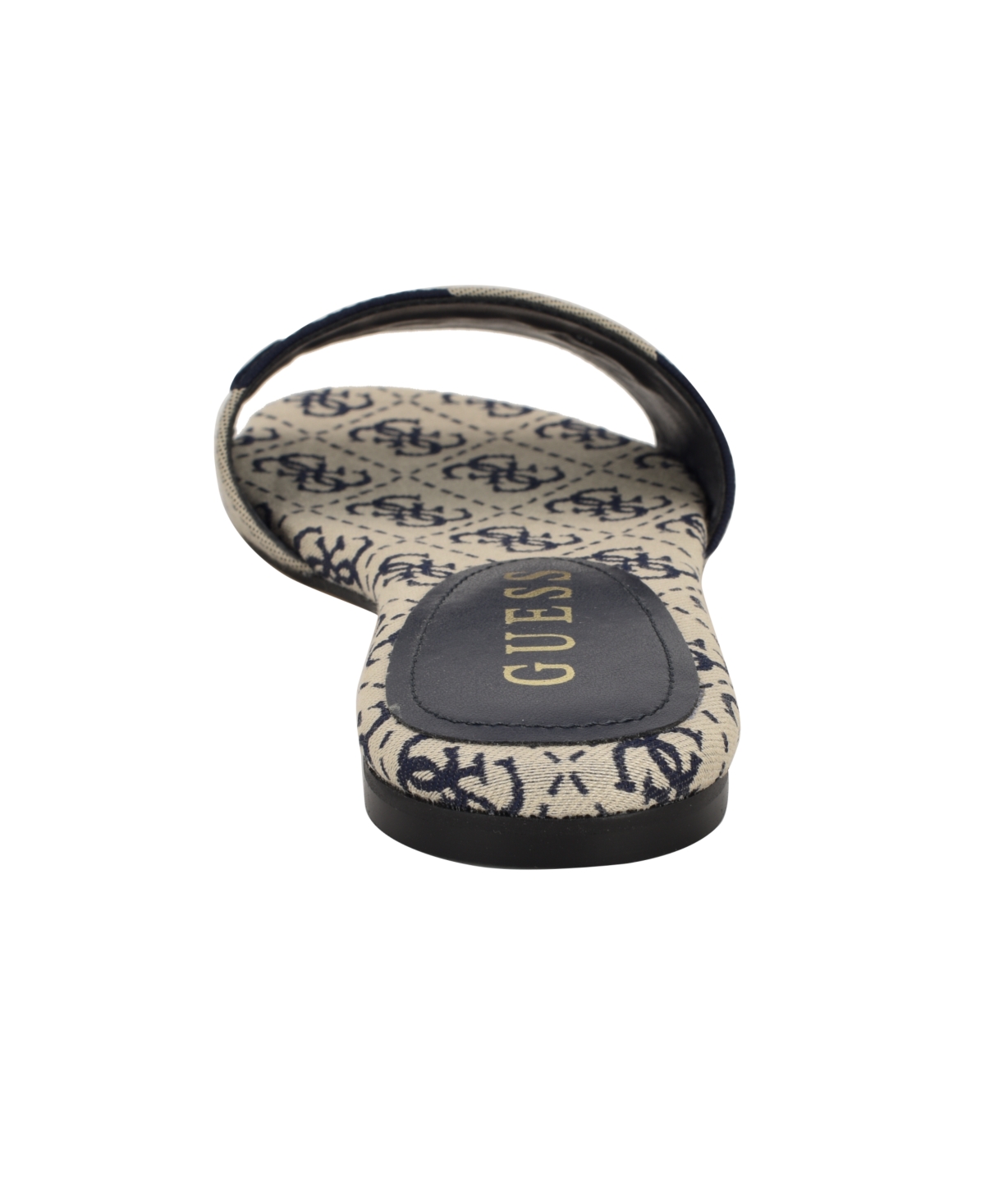 Guess Women's Harini Slip-on Logo Flat Sandals In Dark Blue,white Stripe Multi