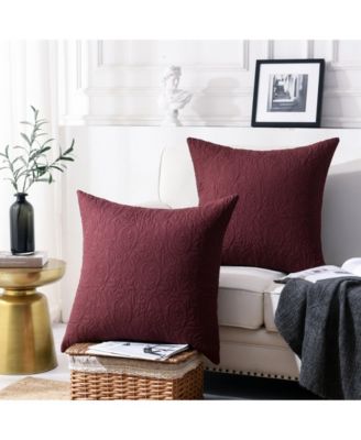 2 Pack Throw Pillow Cover Euro Sham Covers Lumbar Pillow Cover