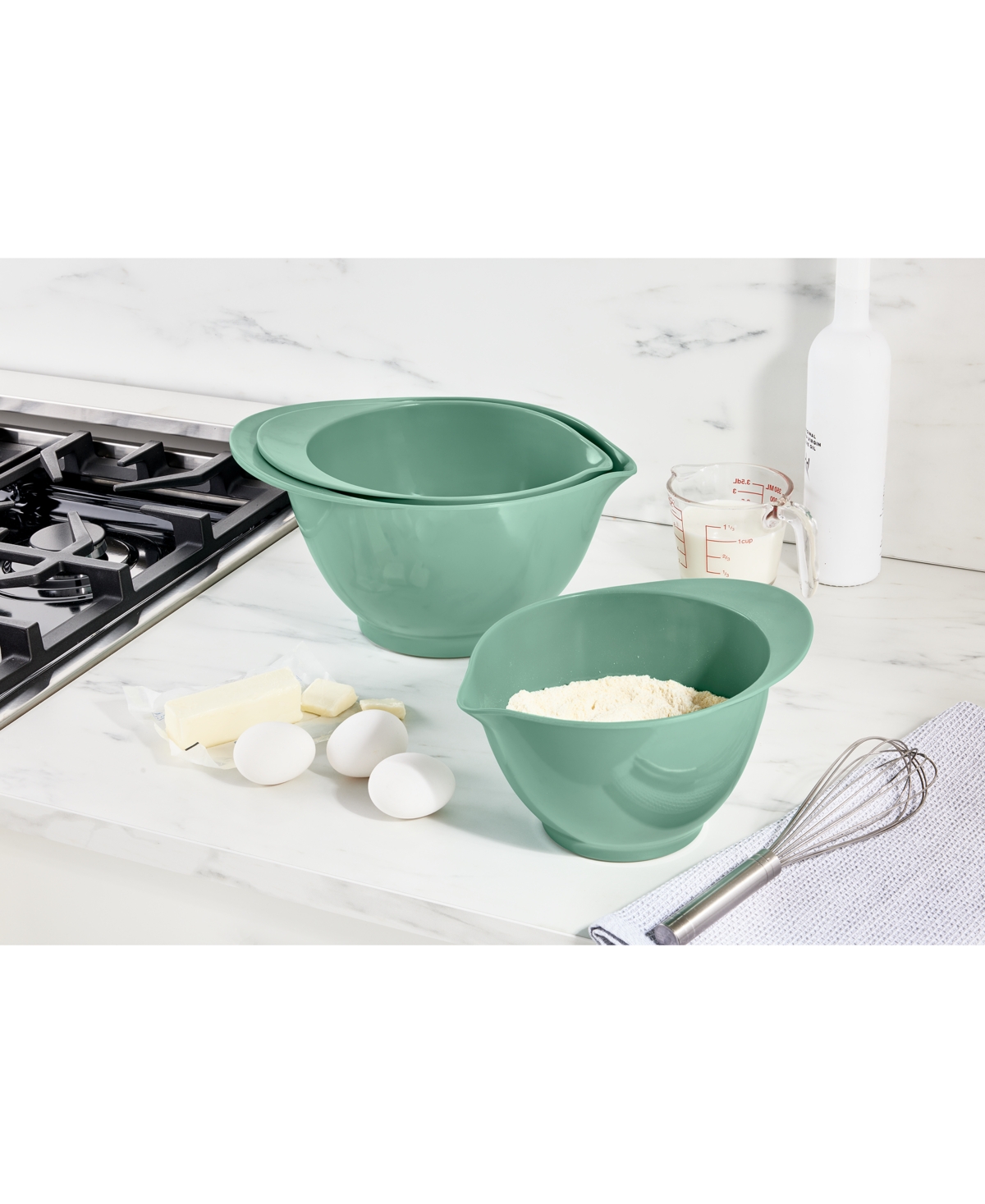 Macy's The Cellar Melamine Batter Bowls, Set Of 3, Exclusively At  In Green