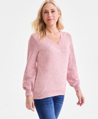 売れ筋商品|||スタイルアンドコー ニット&セーター アウター レディース Petite Space-Dye V-Neck Sweater, Exclusively at Macy's Spacedye R Style & Co Petite Space-Dye V-Neck Sweater, Exclusively at