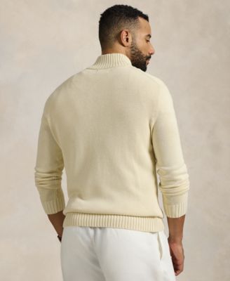 Men's Big & Tall Cotton Quarter-Zip Sweater