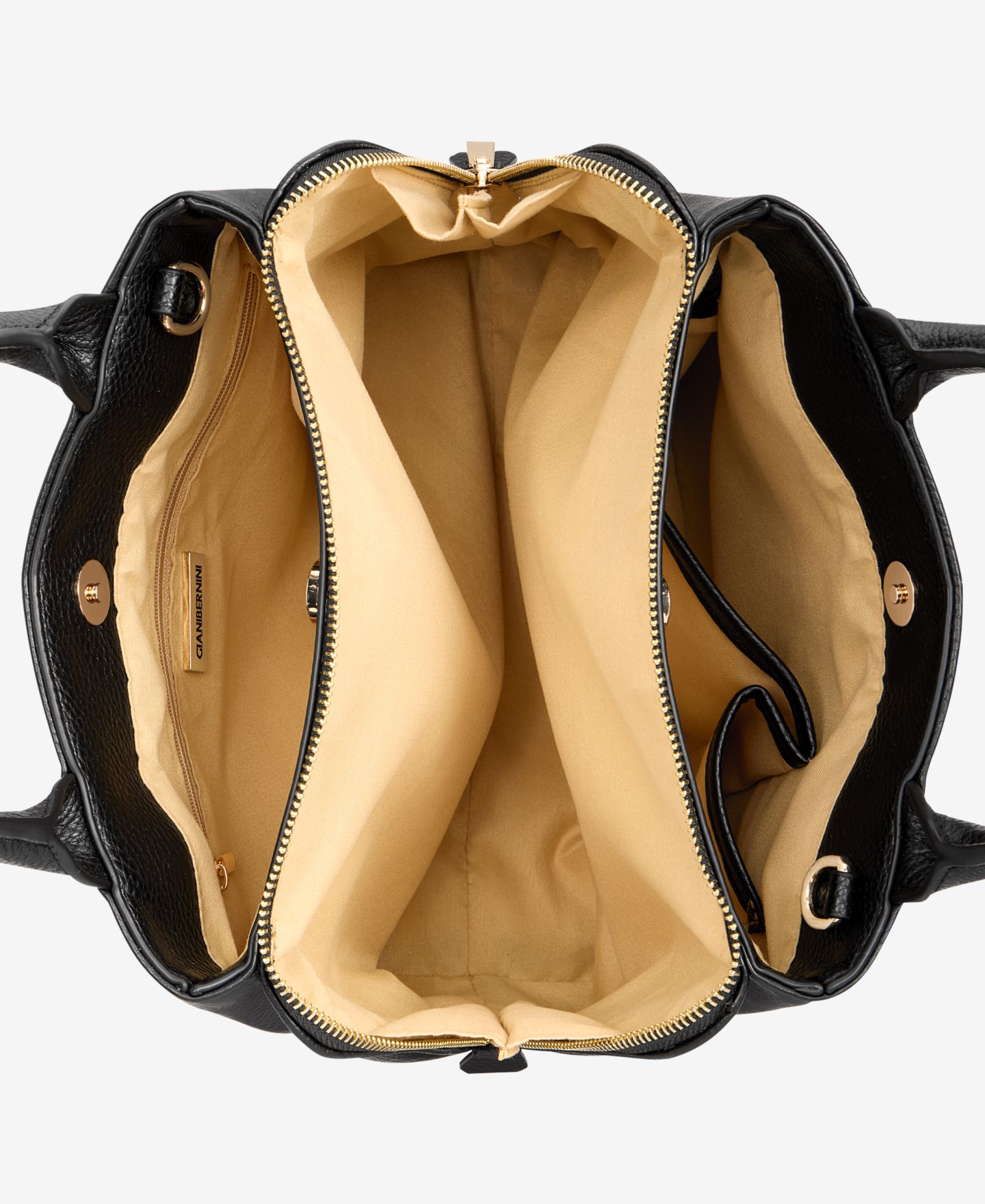 Женская сумка Giani Bernini Pebble Small Satchel, цвет: Чёрный — фото 4