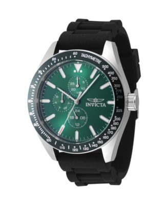 Men's 47591 Aviator Quartz Chronograph Green Dial Watch
