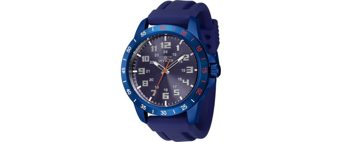 Men's 40004 Pro Diver Quartz 3 Hand Blue Dial Watch - Blue