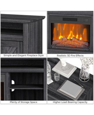 Farmhouse Electric Fireplace TV Stand for TVs up to 65 Inch