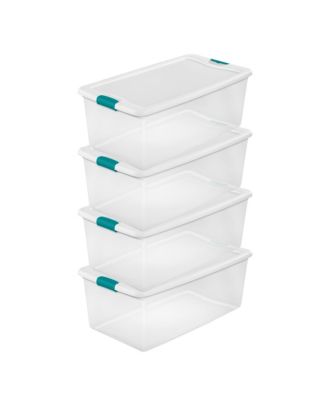 Sterilite 106 Quart Plastic Storage Container (4 Pack) and 64 Quart Box (6 Pack)
