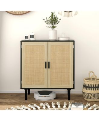 Bohemian Sideboard with 2 Rat Doors and Shelves,