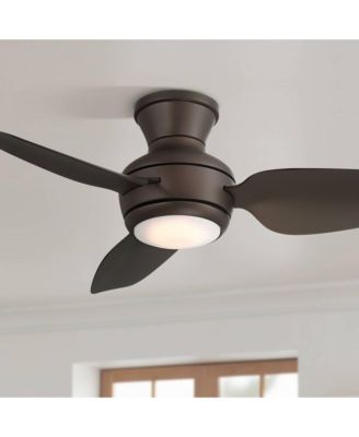 36" Whirl Modern Indoor Outdoor Ceiling Fan 3 Blade LED Light Remote Control Emperial Bronze Finish Bedroom Hugger