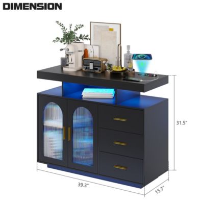 Buffet Cabinet with Wireless Charging & Motion Sensor