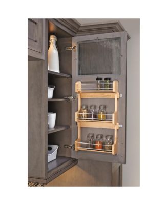18" Kitchen Cabinet Door Mounted 3-Shelf Storage Spice Rack, 4SR-18