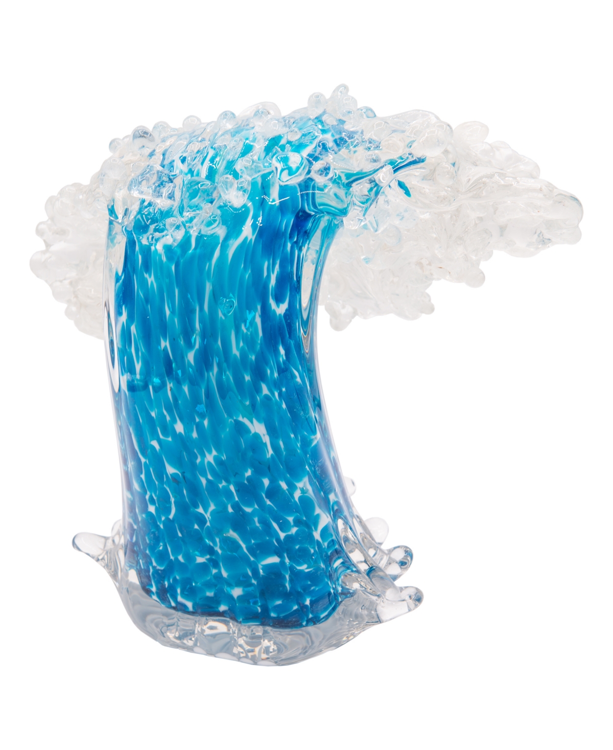 Dale Tiffany Laguna Wave Art Glass Sculpture In Blue