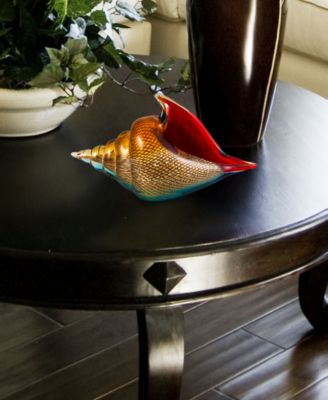 6.25" Oceanside Seashell Art Glass Figurine