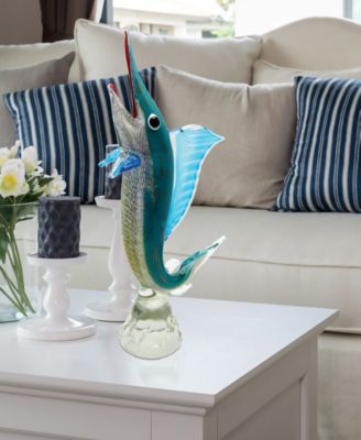 22.5" Marline Fish Art Glass Figurine