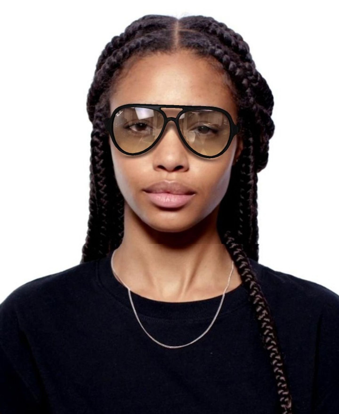 Женские солнцезащитные очки Ray-Ban Sunglasses, RB4125 Cats 5000, цвет: Серый / Чёрный — фото 8