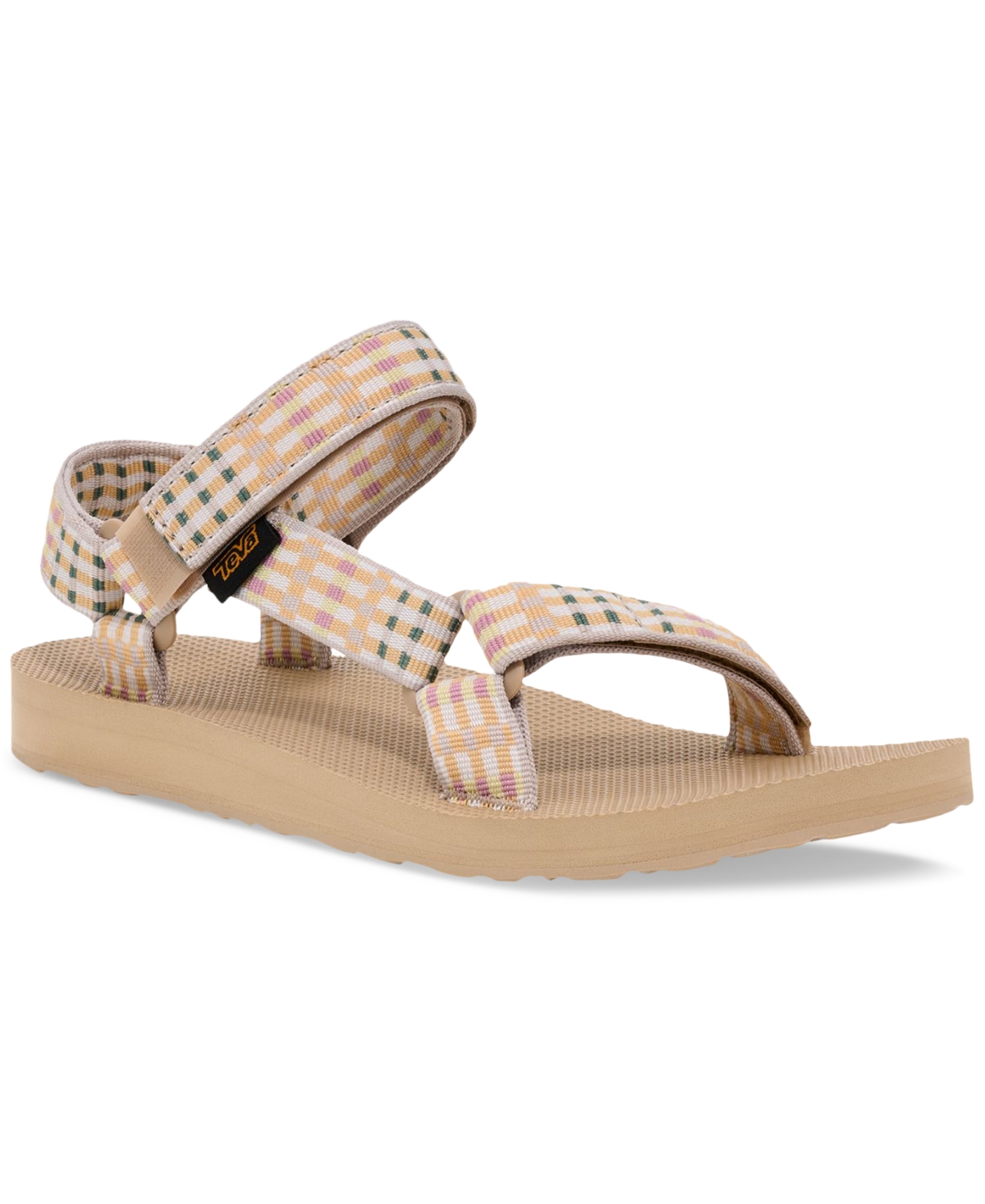 Teva Original Universal Sandal In Modern Check Taupe