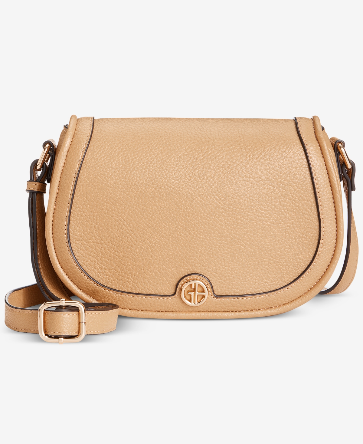 Pebble Small Saddle Crossbody, Exclusively at Macy's - Brown