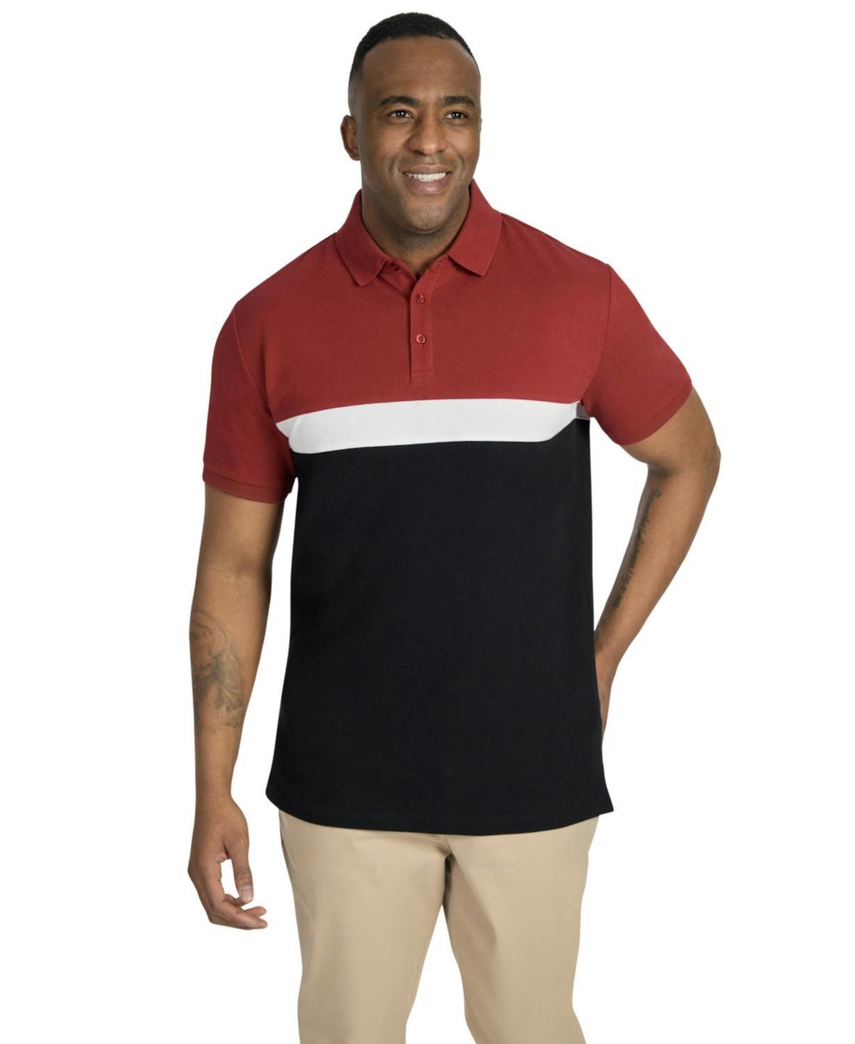 Men's Jenson Splice Polo - Sunset red