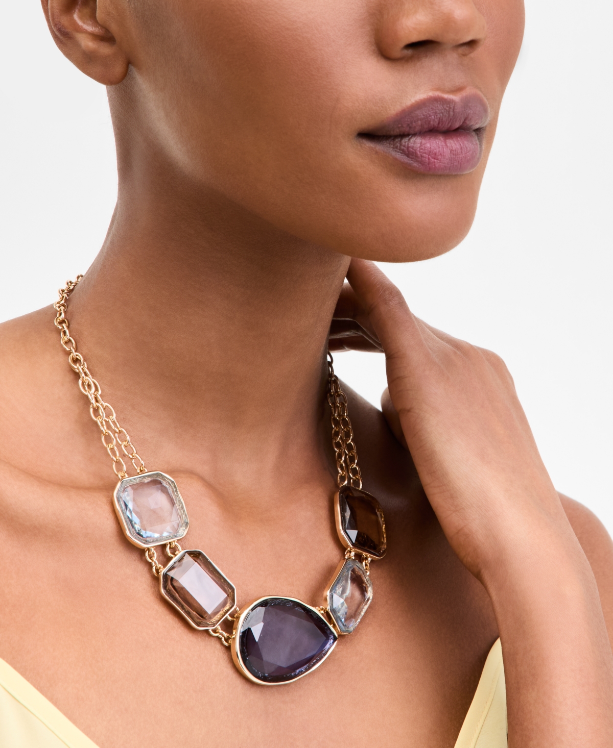 Inc International Concepts Gold-tone Color Stone Statement Necklace, 16" + 3" Extender, Exclusively At Macy's In Turquoise