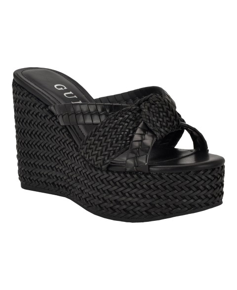 Женские сандалии GUESS Women's Eveh Knotted Jute Wrapped Platform Wedge Sandals