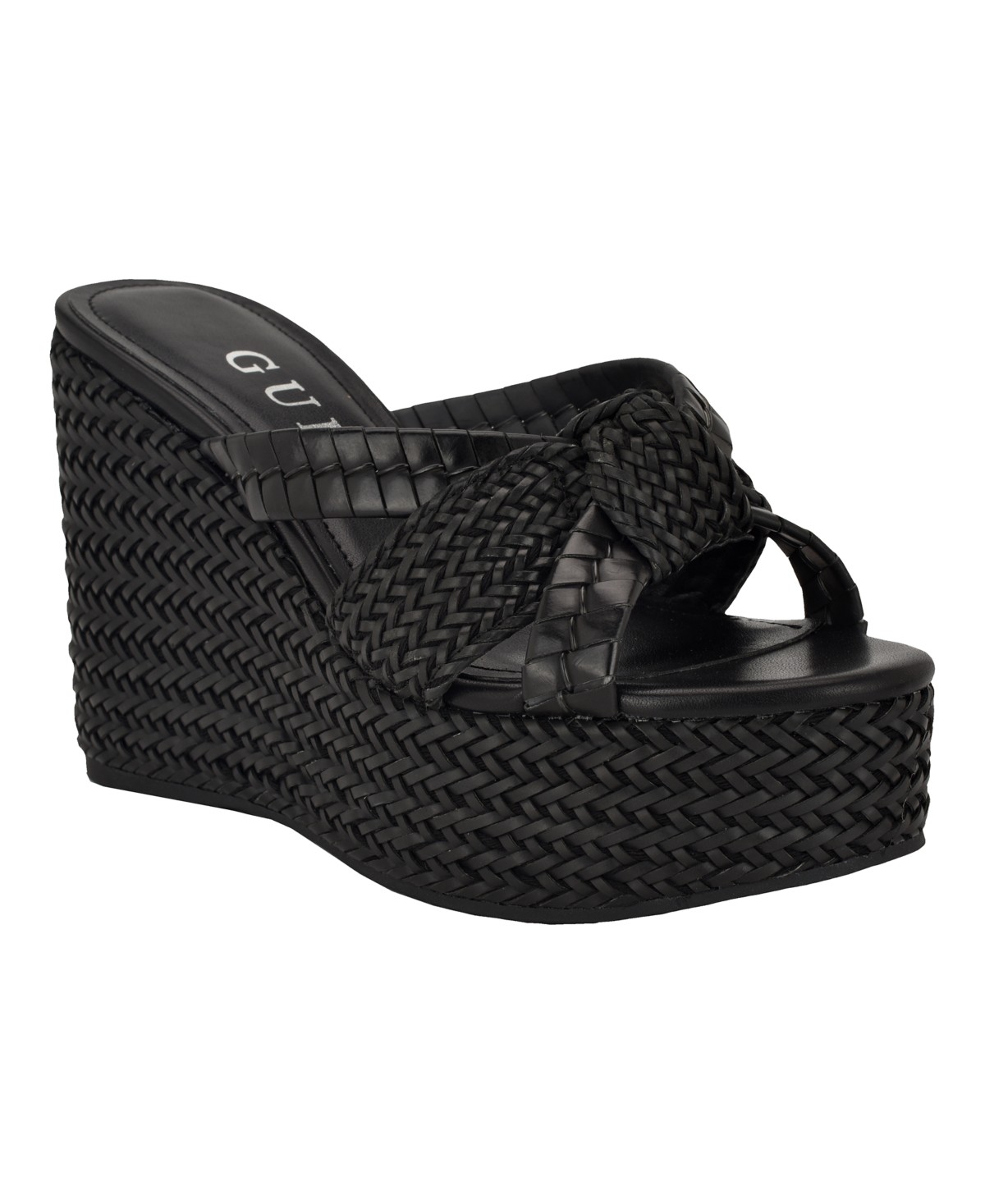 Женские сандалии GUESS Women's Eveh Knotted Jute Wrapped Platform Wedge Sandals — фото 1