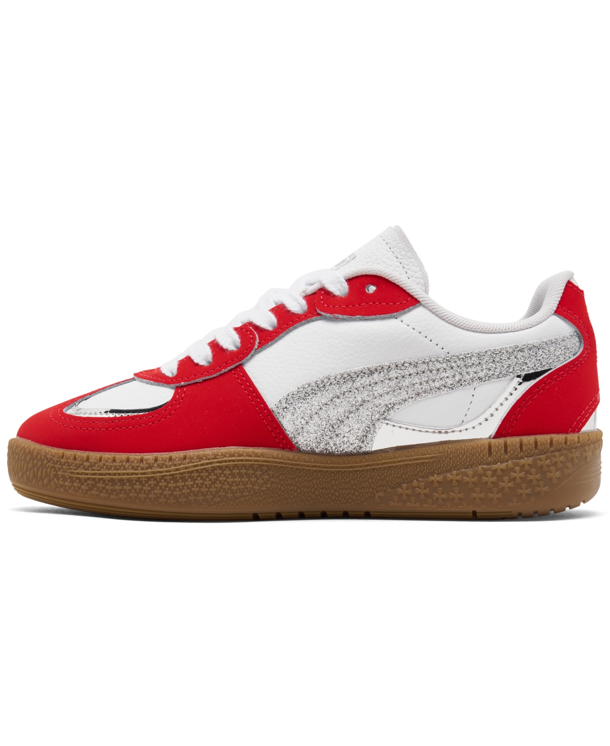 Shop Puma Big Girls Palermo Moda Glitz Casual Sneakers From Finish Line In Red,white
