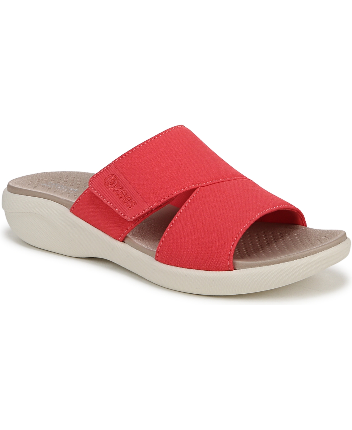 Women's Carefree Washable Slide Wedge Sandals - Coral Beach Knit Fabric