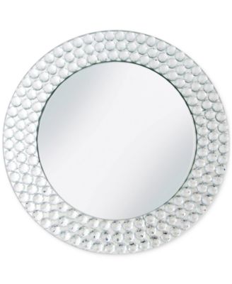 Triple-Bead Mirror Glass Charger Plates, Set of 4