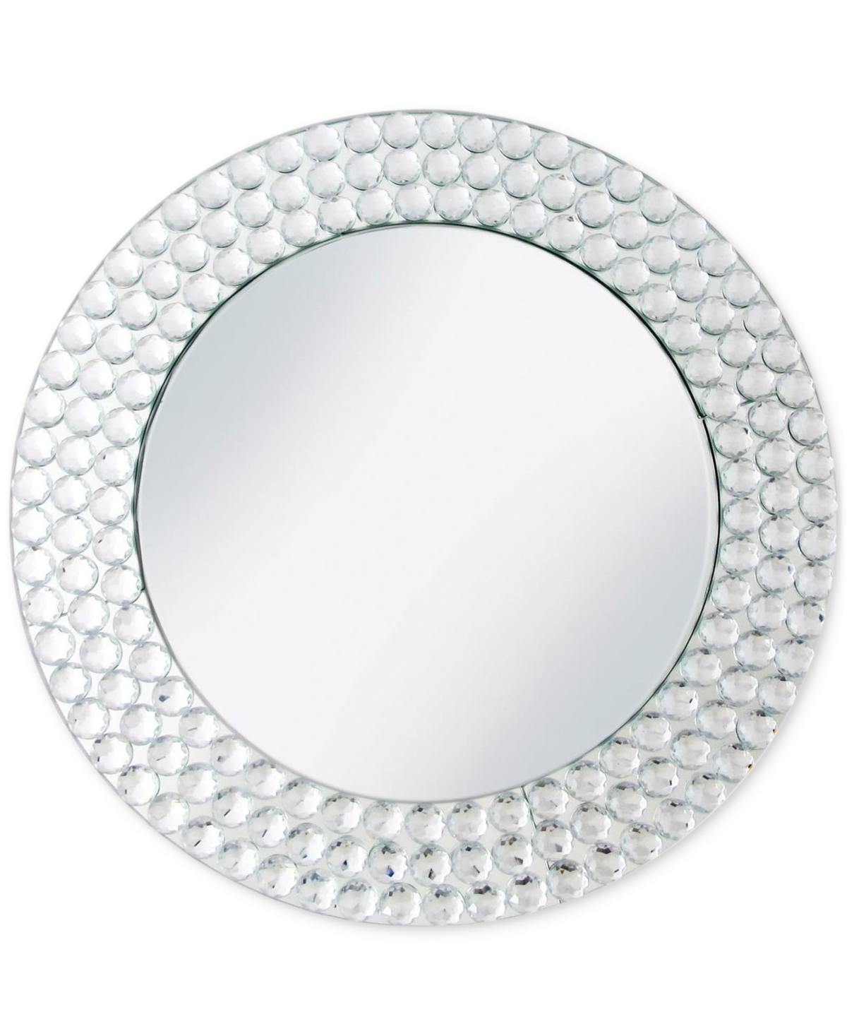 American Atelier Triple-bead Mirror Glass Charger Plates, Set Of 4 In Silver