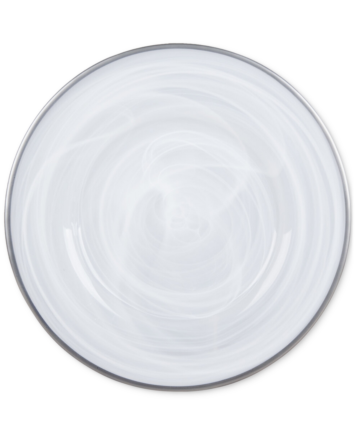 American Atelier Alabaster Silver Glass Charger Plates, Set Of 4 In Silver