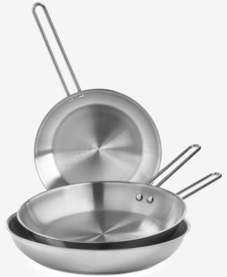 Arch Studio Stainless Steel Frypans, Set of 3, Exclusively at Macy's - Macy's
