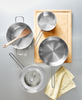 5-Pc. Stackable Stainless Steel Cookware Set, Exclusively at Macy's
