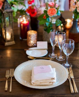 Divine Gold Glass Charger Plates, Set of 4