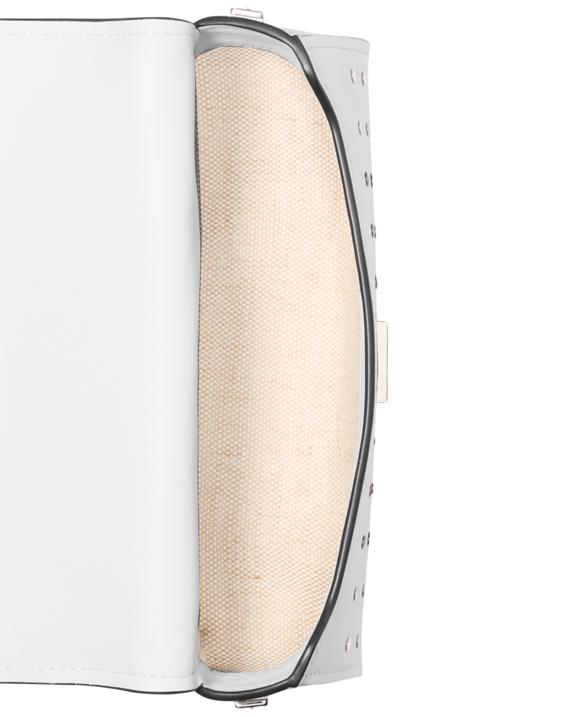Michael Kors Michael  Ludlow Small Leather Convertible Pouchette In Optic White