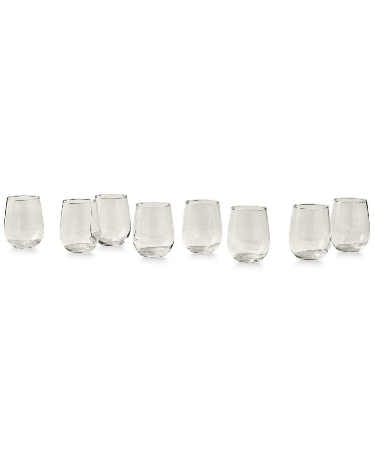 Arch Studio Stemless Wine Glasses, Set Of 8, Exclusively At Macy's In Clear