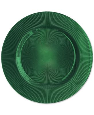 Sunray Black Emerald Charger Plate 13", Set of 4