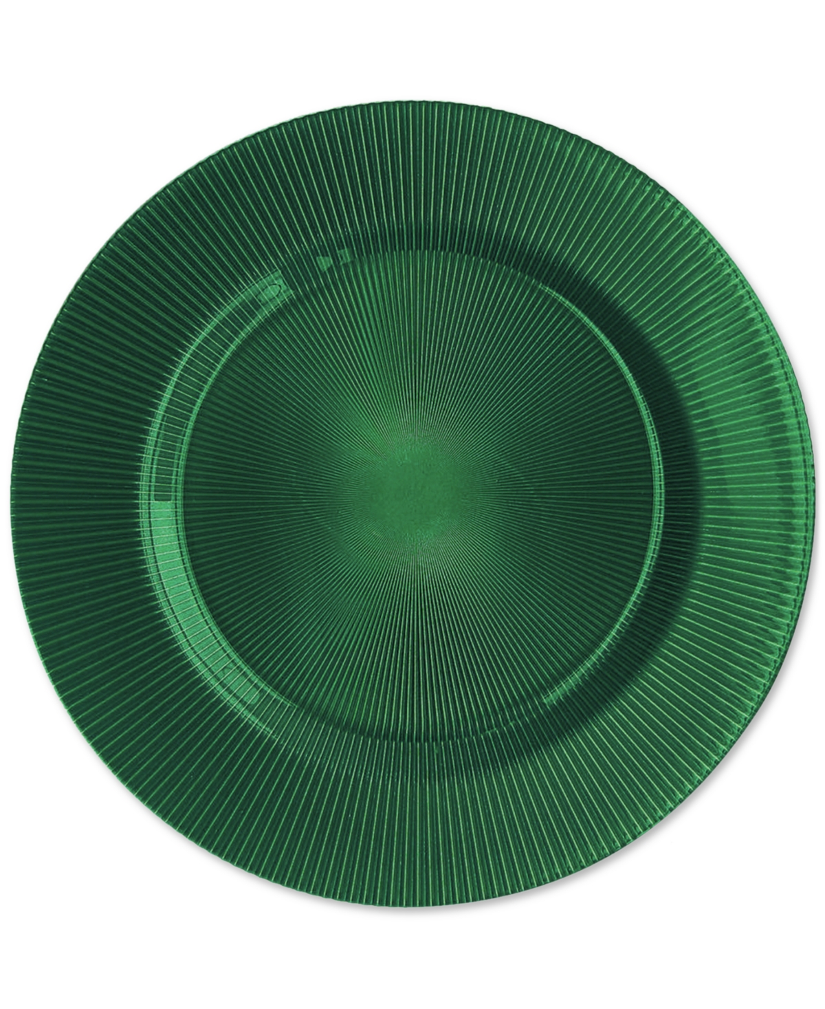 American Atelier Sunray Black Emerald Charger Plate 13", Set Of 4 In Green