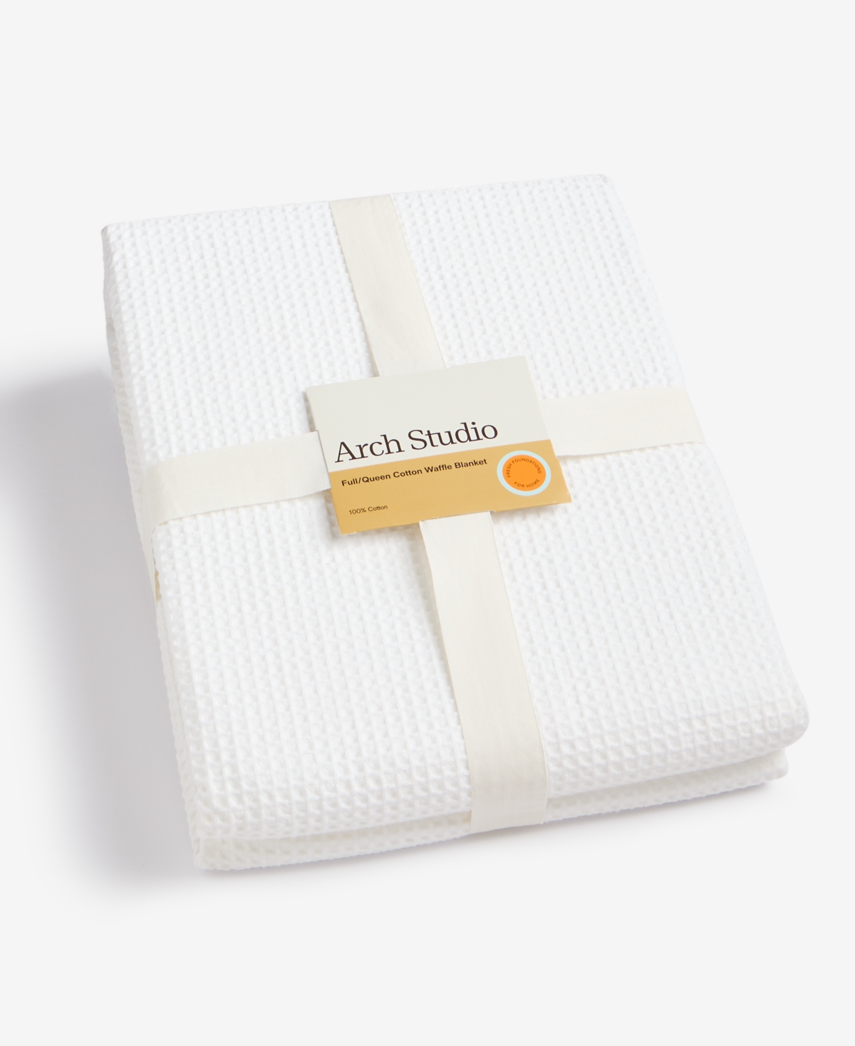 Arch Studio Waffle Cotton Blanket, Twin, Exclusively At Macy's In White