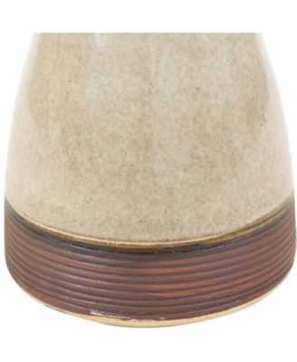 Outdoor Weather-Resistant Garden Patio High-Fired Smooth Ceramic Hand-Painted Duo Tone Bird Bath